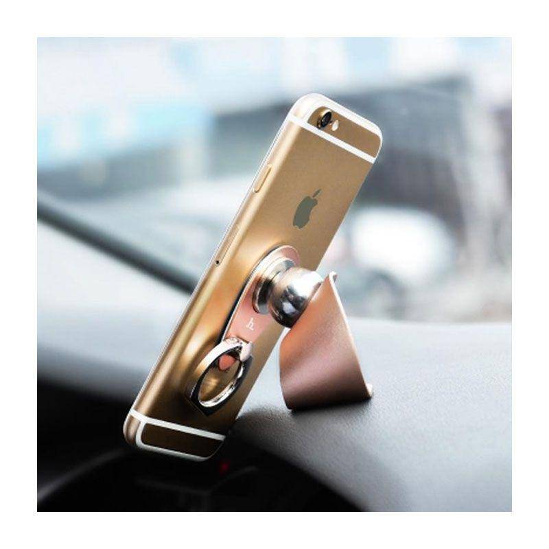 HOCO Magnetic Ring Buckle Holder - Car Mount / Rose Gold - Accessories - FK Auto Parts
