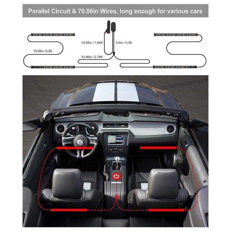 Interior LED Car Strip Light - LED / Multi DIY Color - Accessories - FK Auto Parts