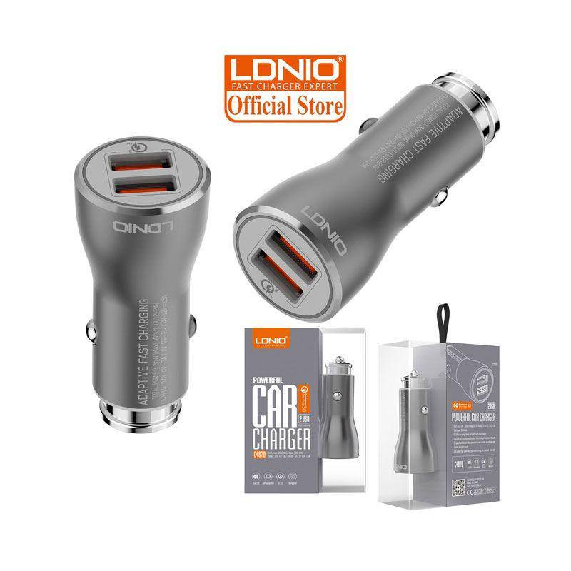 Ldnio Powerful Car Charger - USB QC3.0 / 36W / Micro USB / Gray - Accessories - FK Auto Parts