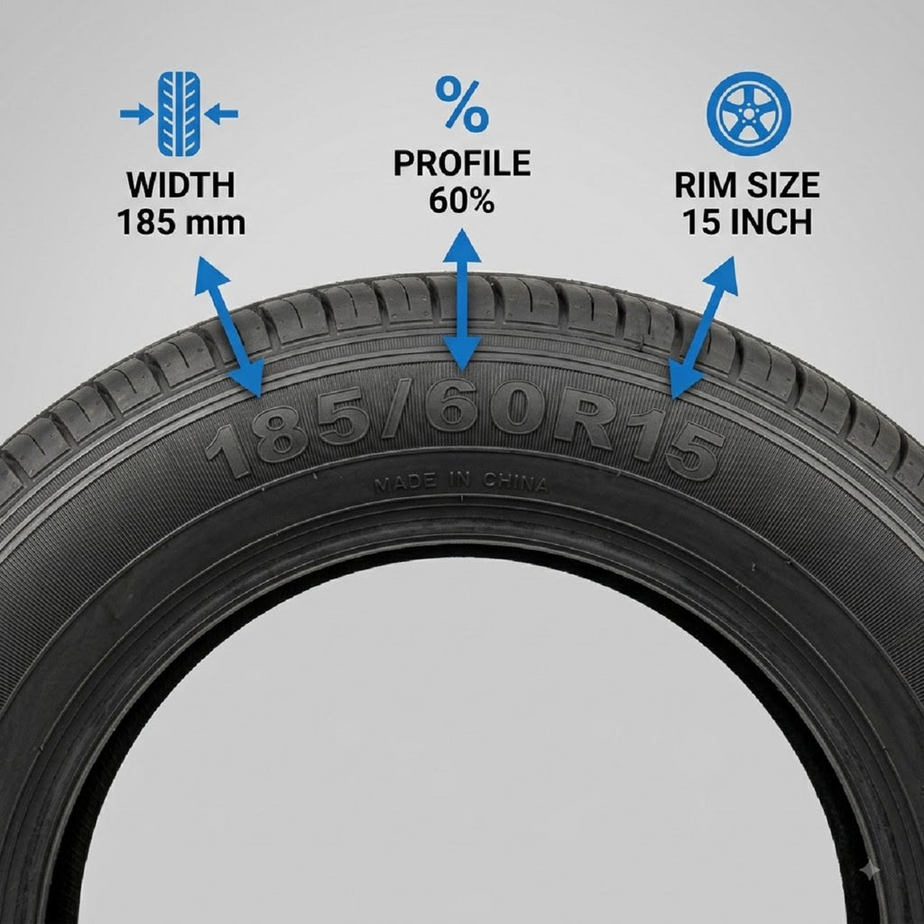185/60R15 Long-Life High-Grip Tubeless Car Tyre