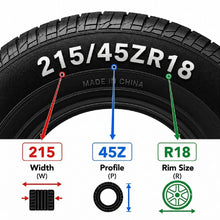 Load image into Gallery viewer, 215/45ZR18 Long-Life High-Grip Tubeless Car Tyre