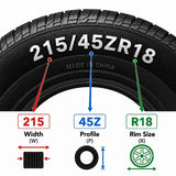 215/45ZR18 Long-Life High-Grip Tubeless Car Tyre