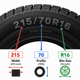 إطار سيارة بدون أنبوب داخلي طويل العمر وعالي التماسك بمقاس 215/70R16