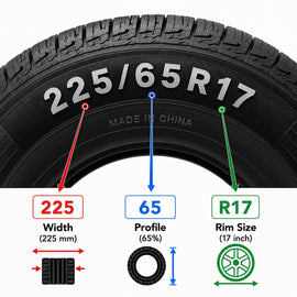 إطار سيارة شعاعي ممتاز بدون أنبوب داخلي بمقاس 225/65R17