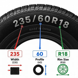 إطار سيارة شعاعي ممتاز بدون أنبوب داخلي بمقاس 235/60R18