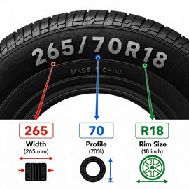 إطار سيارة شعاعي بدون أنبوب داخلي مقاس 265/70R18