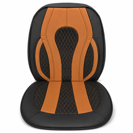 Luxury Black & Apricot Leather Seat Cover for Sedan Cars