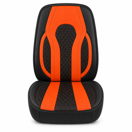 Luxury Black & Red Leather Seat Cover for Sedan Cars