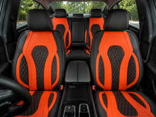 Load image into Gallery viewer, Luxury Black &amp; Red Leather Seat Cover for Sedan Cars