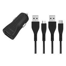 Load image into Gallery viewer, Energizer Car Charger - Micro-USB / USB-C / Black - Accessories - FK Auto Parts