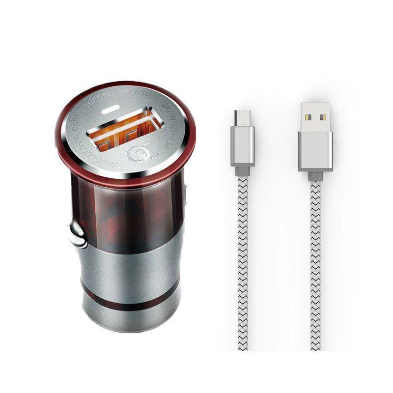 Ldnio Qualcomm 3.0 Fast Car Charger - Micro USB / Silvery Grey - Accessories - FK Auto Parts