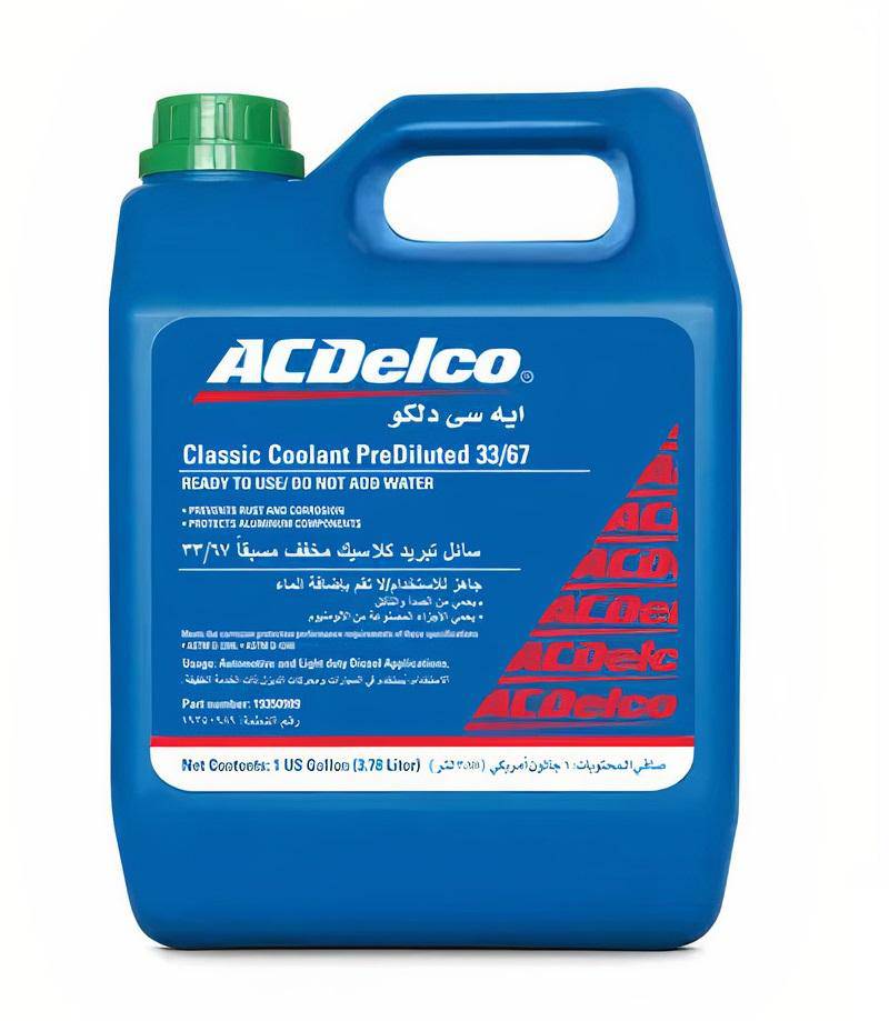 ACDelco Antifreeze Coolant (Classic Coolant 33/67 - GREEN) - 3.78 Litre - Coolant - FK Auto Parts